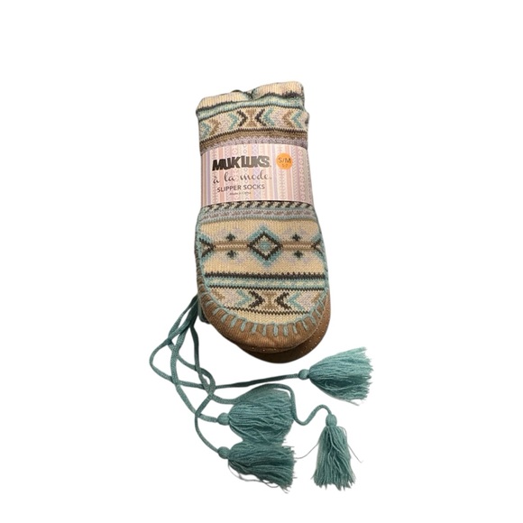 Muk Luks Shoes - MUK LUKS Patterned Knit Slipper Socks Size S/M (5-7) — BRAND NEW IN PACKAGING